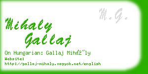 mihaly gallaj business card